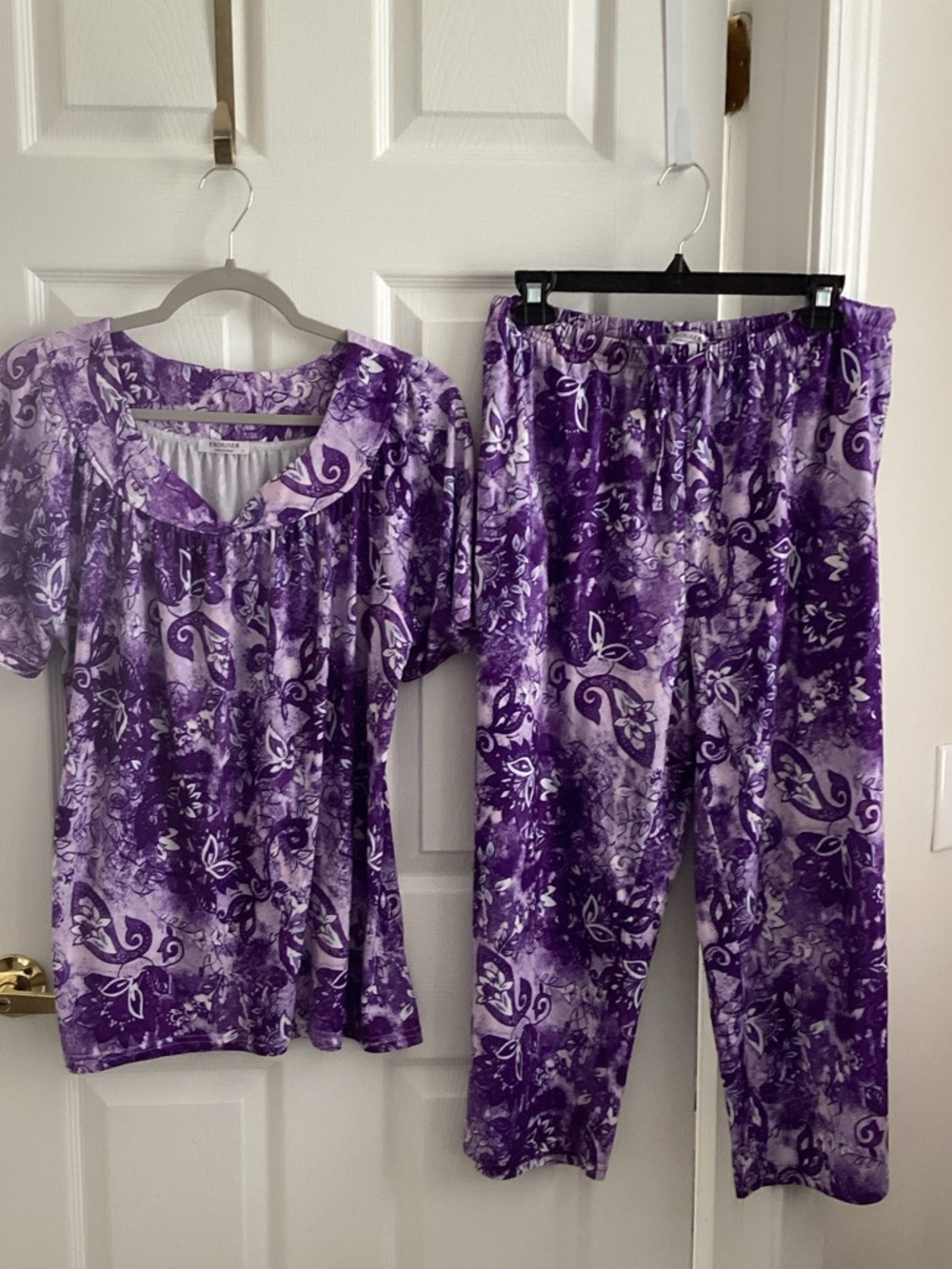 purple crop pant and top set